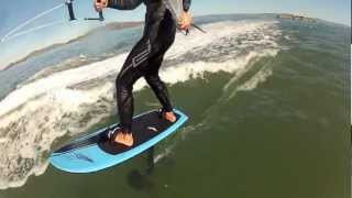 Kitesurfing on a Foil Board [upl. by Eynaffit]