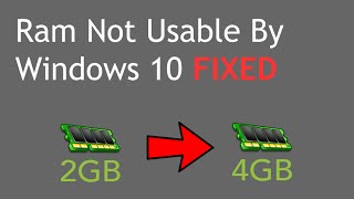 how to fix gb usable RAM problem  how to fix Unusable RAM  4 GB installed 26 GB usable [upl. by Noemad]