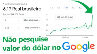 Não pesquise QUANTO VALE 1 DÓLAR no Google [upl. by Angelika]