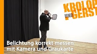 Belichtung korrekt messen mit Kamera und Graukarte 💡 QUICKTIP 💡 KrolopampGerst [upl. by Carolann]