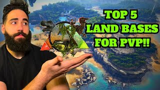 Top 5 LAND BASES For The Island For Official PVP amp SmallTribes In Ark Survival Ascended [upl. by Shererd]