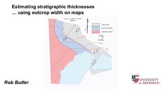 Estimating stratigraphic thicknesses  using outcrop width on maps [upl. by Ayikan101]