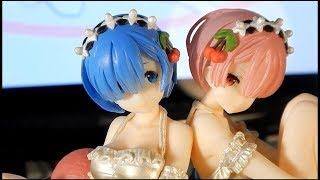 Show and Tell Banpresto ReZero Rem and Ram Pudding a la Mode [upl. by Pantia]