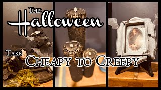 Cheapy To Creepy Halloween Haul and DIYs halloween thrifting vintage DIY moody [upl. by Hope]