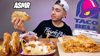 ASMR Eating Taco Bell Quesalupa  Grilled Cheese Burritos  Cinnabon Delights  Real Eating Sounds [upl. by Denise]