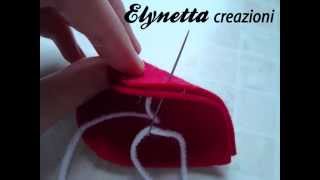 Tutorial Punto Festone cuoricino pannolenci [upl. by Griffy]