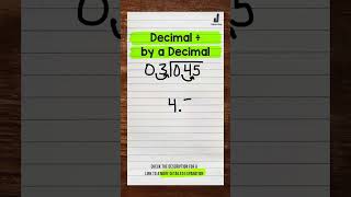 How to Divide a Decimal by a Decimal  Math with Mr J Shorts [upl. by Hildegaard495]