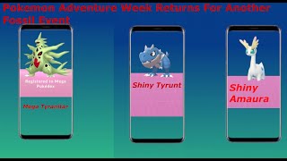 Pokemon GO Adventure Week Event Returns For Another Fossil Centric Event [upl. by Uos]