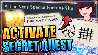 The Very Special Fortune Slip and SHUUMATSU GAIDEN Activation and Complete Guide Genshin Impact [upl. by Ieluuk7]