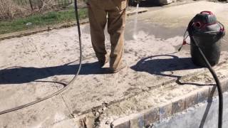 Vapor blasting concrete from Swim World Pools [upl. by Cecile]