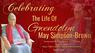 Gwendolyn May SimpsonBrown Homegoing Service [upl. by Hterag]