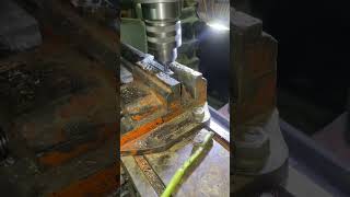 Key Slot Making in Shaft Use Drill Machine youtubeshorts machine metalcuttingtools shortvideo [upl. by Emiaj]