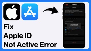 How to Fix “Verification Failed This Apple ID is Not Active” Error on iPhone [upl. by Kahn]