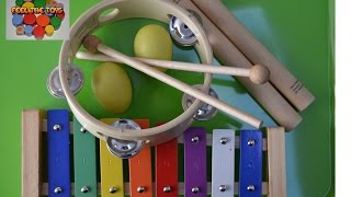 Instrumentos musicales para niños y sus sonidos Set de percusión 2 El xilófono [upl. by Anna-Diane994]