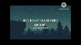 Ogo tomar Akash duti chokhe Lofilofimusic vairalvideo [upl. by Chubb390]