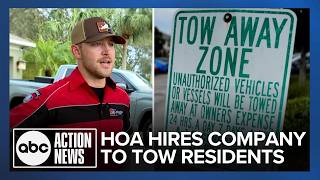 Company contracted by HOA tows vehicles with expired tags from private driveways [upl. by Vern]