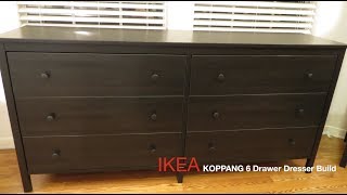 IKEA KOPPANG DarkBrown 6Drawer Dresser Assembly [upl. by Ahlgren]