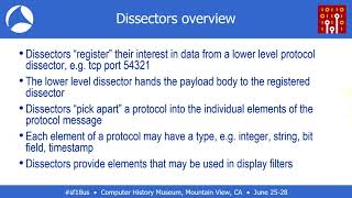 SF18US  03 Writing a Wireshark Dissector Graham Bloice [upl. by Casie959]