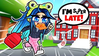 ROBLOX LATE TO SCHOOL [upl. by Aiuoqes]