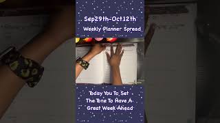 💙💜 October 7th Weekly Planning DOMSSPACEINTIME planwithme weeklyspread weeklyplanner [upl. by Tergram]