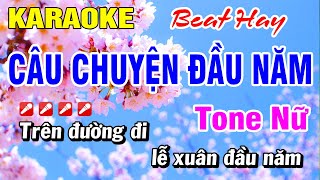 Karaoke Câu Chuyện Đầu Năm Tone Nữ Em Nhạc Xuân Âm Thanh Đặc Sắc  Hoài Phong Organ [upl. by Stavros]