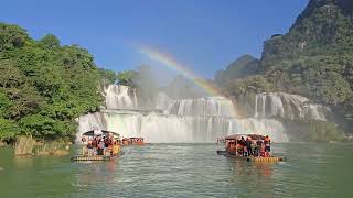 【4K】Detian waterfallBản Giốc amp Đức ThiênAsias largest transnational waterfall [upl. by Kcaz]