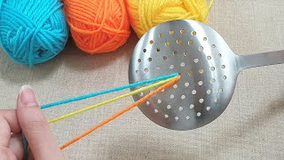 Amazing  Super easy idea made of ladle and wool  Gift Craft ldeas  DIY projects [upl. by Alleuqahs625]