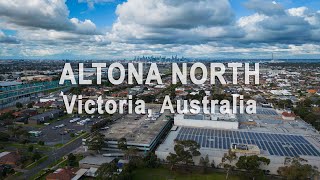 View of Melbourne from Altona North  4K Drone Footage [upl. by Harrak]