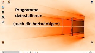 Programme löschen  deinstallieren  Windows 10 auch Problemfälle [upl. by Nerat]