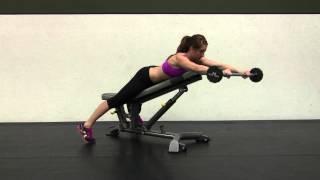 Lying Barbell Front Raise Female [upl. by Sheley]