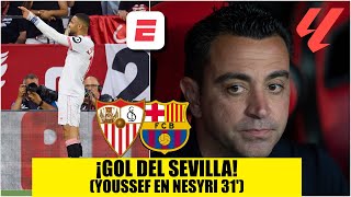 GOL DEL SEVILLA en el ÚLTIMO PARTIDO DE XAVI con el BARCELONA En Nesyri marca el 11  La Liga [upl. by Aiynot]