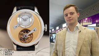 Young Watchmaker Remy Cools amp His NEW Tourbillon DubaiWatchWeekChannel [upl. by Deden]