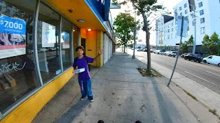 Maneuvering The Sidewalks of South LA Unicycling [upl. by Oicnecserc395]