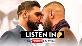 LISTENIN 👂🔉 What was said between Amir Khan amp Kell Brook during heated faceoff [upl. by Corrina]