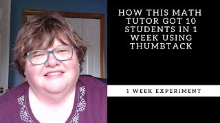 How to Get Thumbtack leads for your Online Tutoring Business [upl. by Salvay]