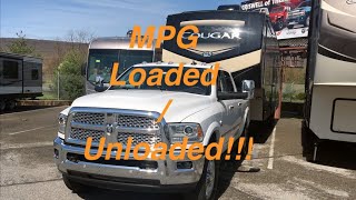 2018 RAM 2500 Cummins  Keystone Cougar 368MBI  MPG Run Unloaded Then Towing 12000 Pounds [upl. by Rossing826]