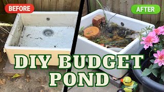 DIY GARDEN POND ON A £20 BUDGET FOR WILDLIFE SMALL GARDEN DESIGN SLOW LIVING amp FRUGAL LIFE VLOG [upl. by Seigel]