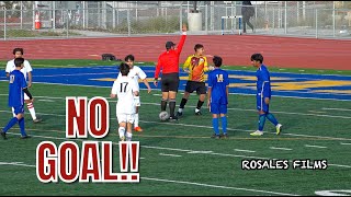 Goalkeeper Injury  OFarrell Charter vs Mountain Empire High Boys Soccer [upl. by Edrock]