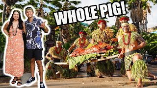 Our Unique LUAU Experience In Hawaii MUST SEE [upl. by Marigolda]