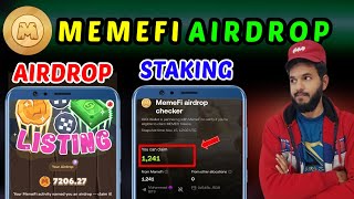 Memefi Airdrop Stake All Token  Memefi Token MEMEFI Withdrawal New update on major  Snapshot [upl. by Aihsyla]