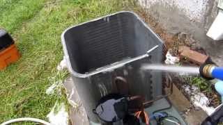 HVACRUUD CONDENSING UNIT FULL CLEANING PART 1 [upl. by Hilario]