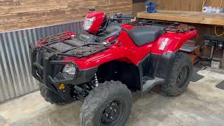 2021 Honda Foreman 520 ES  EPS 4x4 ATV Walkaround  Exhaust Sound  Custom FourTrax TRX520FE2 [upl. by Anaiuq178]