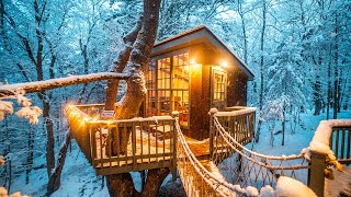 Unique amp Cozy Winter Getaways Treehouse Aframe Log Cabin [upl. by Derfiniw]