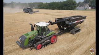 Cutting Wheat amp Planting Double Crop Soybeans in Illinois using Fendt Equipment [upl. by Wheelwright539]