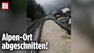 SCHWEIZ Unwetter stürzt Zermatt ins Chaos [upl. by Eillil]