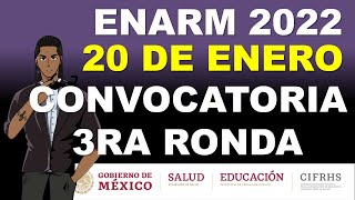 CONVOCATORIA 3RA RONDA IMSS 20 DE ENERO 2023 ENARM 2022 SELECCIÓN DE PLAZAS [upl. by Sukhum]