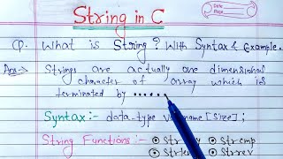 String in C programming  Discuss about string functions and its use [upl. by Belldas]