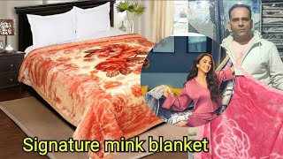 Signature blanket review  Mink blanket Korean blanket 3ply blanket wholesale market [upl. by Quirita]