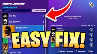 How To Fix NO SONGS FOUND in Fortnite Festival Main Stage Fortnite Festival Kicked [upl. by Sset]