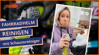 Fahrradhelm reinigen mit MucOff Foam Fresh Schaumreiniger  nanobikede [upl. by Ileek951]